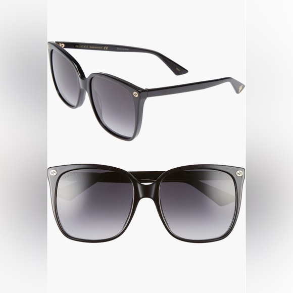 Gucci 57mm gradient sunglasses with case